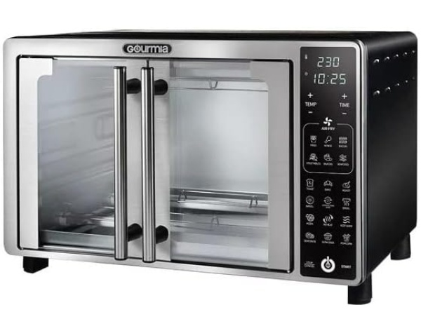 Gourmia Digital Air Fryer Oven Stainless Steel Auto French Door 24 Litres Home & Kitchen - Image 2