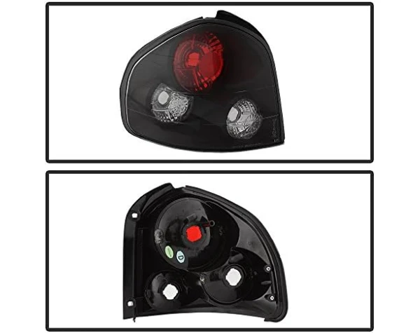 Altezza Euro Style Tail Light Lamp For 2001-2006 Hyundai Santa Fe - Black Housing, Driver and Passenger Side  Automotive (2 for Price of 1 DEAL! - Read Details) - Image 2