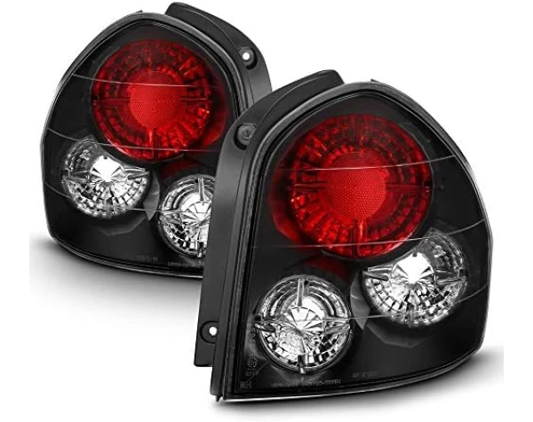 Altezza Euro Style Tail Light Lamp For 2001-2006 Hyundai Santa Fe - Black Housing, Driver and Passenger Side  Automotive (2 for Price of 1 DEAL! - Read Details)