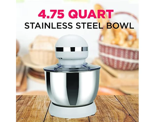 Frididaire Food Stand Mixer Silver 4.5L Retro Stand Mixer (Silver), 4.75 quart Home & Kitchen - Image 6