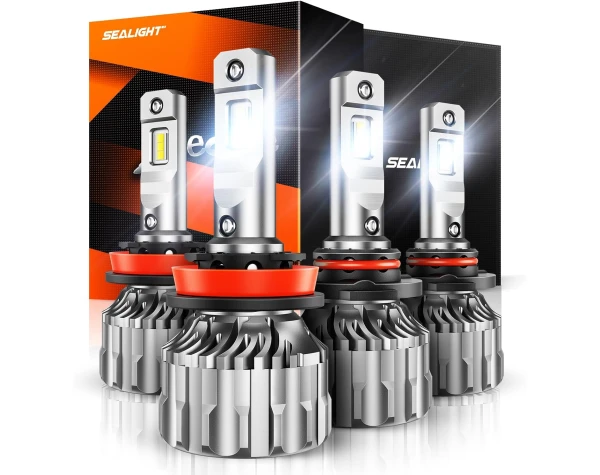 G9 Canbus LED Headlight Bulbs Dual Hi/Lo Beam, 28000LM 110W 800% Brighter Light Bulbs for Car, HB5 Halogen Replacement Bulbs, 6500K Cool White IP68 Waterproof, Pack of 2 Automotive