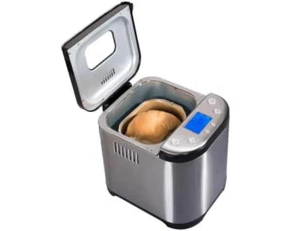 FRIGIDAIRE Bread Maker Machine with Nonstick Bowl, Bread Hook, Measuring Cup & Spoon. 15-in-1, Gluten-Free Bread, Cake& Yogurt, 3 Crust Colour options and more. 3 Loaf Sizes. 2LB XL- Stainless Steel Home & Kitchen - Image 7
