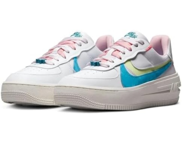 Original Nike AF1 PLT.AF.ORM White/Blue/Volt/Green DZ5197 100 Women's Size 7 KC | Fashion Sneakers - Image 5