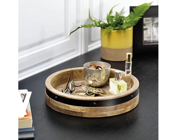 Mikasa Mango Wood Two-Tier Lazy Susan - Image 6