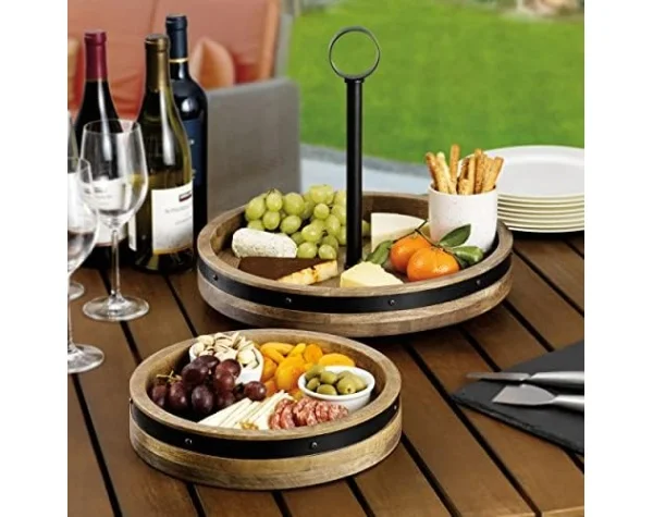 Mikasa Mango Wood Two-Tier Lazy Susan - Image 4