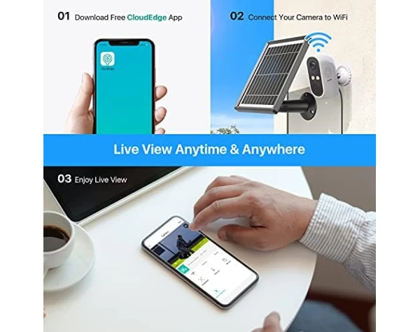 ZOSI C1 Security Camera Wireless Outdoor with Solar Panel,1080P Wire-Free Battery Powered WiFi IP Cam with Spotlight Alarm,2-Way Audio,Night Vision,Motion Detection,for Home Surveillance  Electronics - Image 7