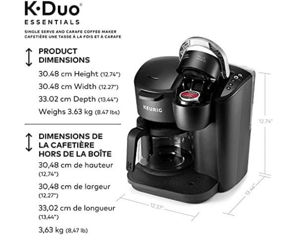 Keurig K-Duo Essentials K-Cup Pod Black Home & Kitchen - Image 6