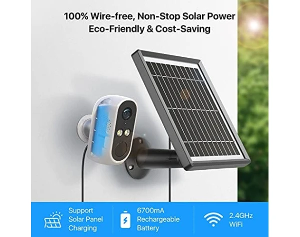 ZOSI C1 Security Camera Wireless Outdoor with Solar Panel,1080P Wire-Free Battery Powered WiFi IP Cam with Spotlight Alarm,2-Way Audio,Night Vision,Motion Detection,for Home Surveillance  Electronics - Image 8