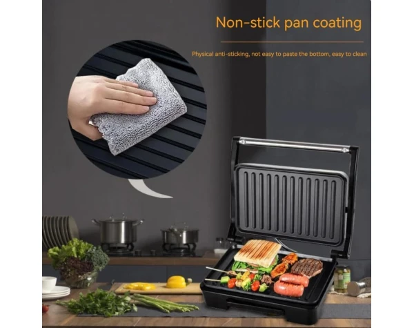 SOKANY Indoor Grill, Panini Press, Sandwich Maker with Indicator Lights, 850 Watt Electric Panini Press, Sandwich Press, Non-Stick Coated Plates, Cool Touch Handle, SK-223 Home & Kitchen - Image 14