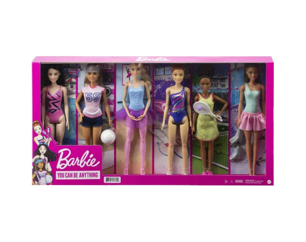 Barbie You Can Be Anything 6 Doll Sports Career Collection with Accessories