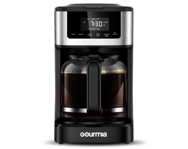 New Gourmia 12 Cup Programmable Hot Iced Coffeemaker Stainless Steel 2