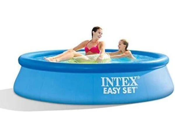 Intex 28106EH 8 x 2 Foot Round Easy Set Inflatable Above Ground Outdoor Backyard Swimming Pool with 513 Gallons of Water, Blue (Pool Only)  Toys & Games - Image 2