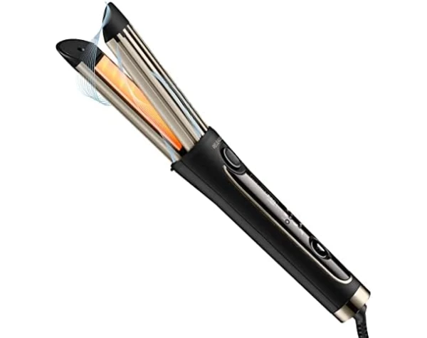 INFINITIPRO BY CONAIR Cool Air Curling Iron, Protects Against Damage and Locks in Style for Effortless Long Lasting Curls & Waves, Black  Beauty & Personal Care