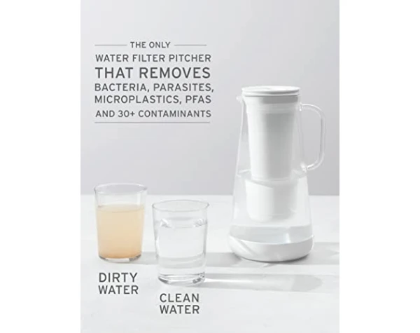 LifeStraw Home 10-Cup BPA-Free Plastic Water Filter Pitcher Tested to Protect Against Bacteria, Parasites, Microplastics, Lead, Mercury, and a Variety of Chemicals (Aqua)  Home & Kitchen - Image 2