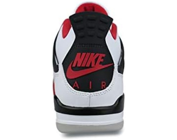 Homage Nike Men's Air Jordan 4 Retro Fire Red 2020 White Fire Red Basketball Tennis Shoe - Image 4