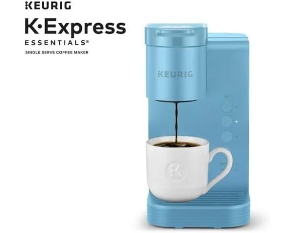 Keurig K-Express Essentials Single Serve K-Cup Pod Coffee Maker, Fast & Fresg-Brewed & Travel Mug Friendly & 36oz Removable Reservoir (Sky Blue), Compact Home & Kitchen - Image 2