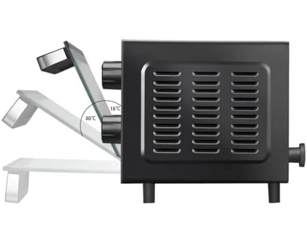 GGlzxfnc 4 Slice Toaster Oven, 3 Settings, Baking Rack and Pan, Black, Toast, Sandwiches, Pizza,Mini oven Home & Kitchen - Image 8