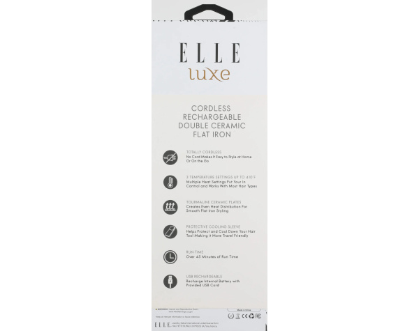 Elle Luxe Rechargeable Double Ceramic Flat Iron - Image 3