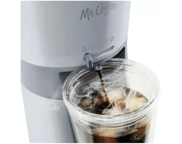 Iced Coffee Maker with Reusable Tumbler and Coffee Filter, Cool Grey – RapidChill Technology, Fully Automatic, BPA-Free Home & Kitchen - Image 4