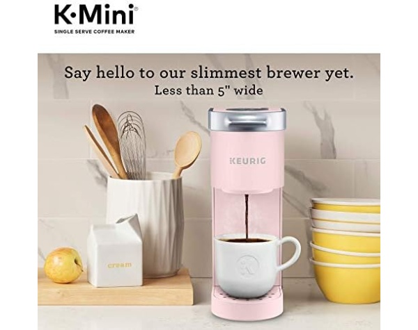 Keurig K-Mini Single Serve K-Cup Pod Coffee Maker, Dusty Rose, 6 to 12 oz. Brew Sizes Home & Kitchen - Image 3