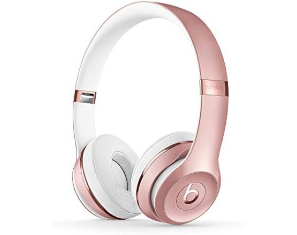 beats Solo3 Wireless On-Ear Headphones - Apple W1 Headphone Chip, Class 1 Bluetooth, 40 Hours of Listening Time, Built-in Microphone - Rose Gold  Electronics