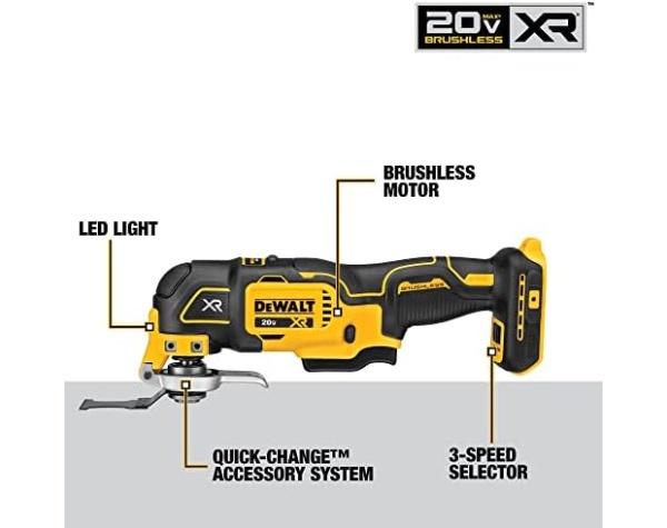 DEWALT 20V MAX XR Oscillating Tool Kit, 3-Speed (DCS356C1)  Everything Else - Image 2