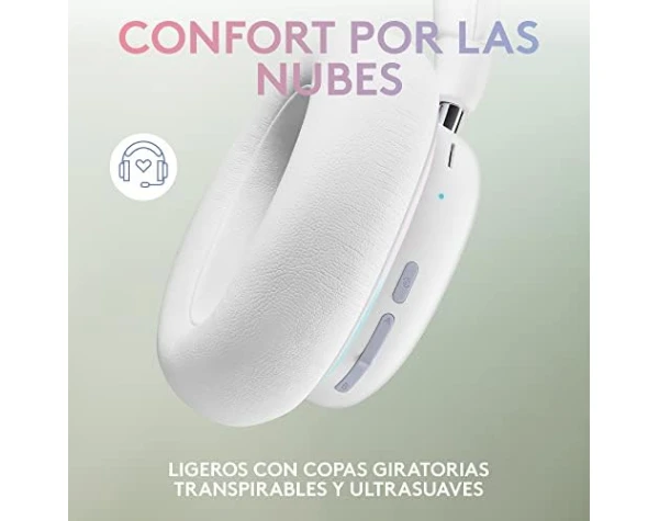 Logitech G735 Wireless Gaming Headset, Customizable LIGHTSYNC RGB Lighting, Bluetooth, 3.5 MM Aux Compatible with PC, Mobile Devices, Detachable Mic - White Mist  Video Games - Image 3