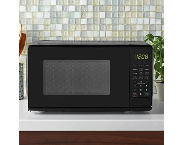 DCLINA Mainstays 0.7 Cu ft Compact Countertop Microwave Oven, Black (Black)  Home & Kitchen - Image 3