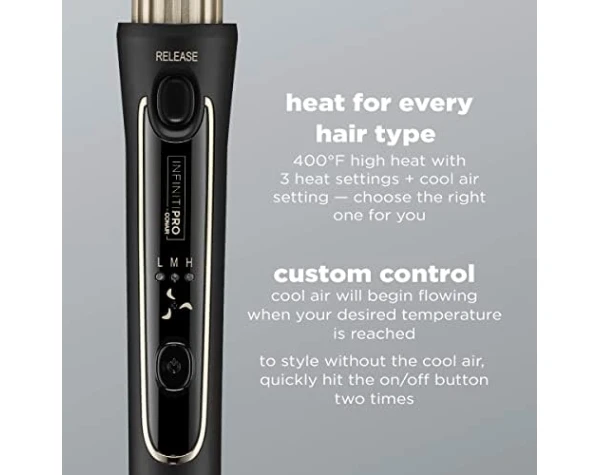 INFINITIPRO BY CONAIR Cool Air Curling Iron, Protects Against Damage and Locks in Style for Effortless Long Lasting Curls & Waves, Black  Beauty & Personal Care - Image 4
