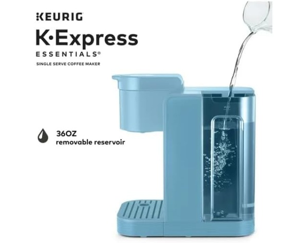 Keurig K-Express Essentials Single Serve K-Cup Pod Coffee Maker, Fast & Fresg-Brewed & Travel Mug Friendly & 36oz Removable Reservoir (Sky Blue), Compact Home & Kitchen - Image 6