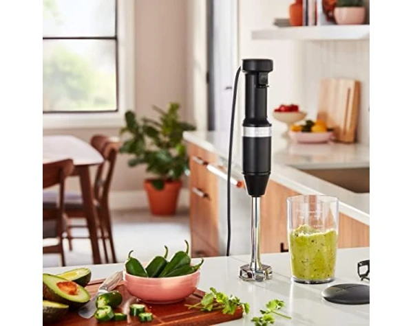 KitchenAid Variable Speed Corded Hand Blender KHBV53, Matte Black - Image 4
