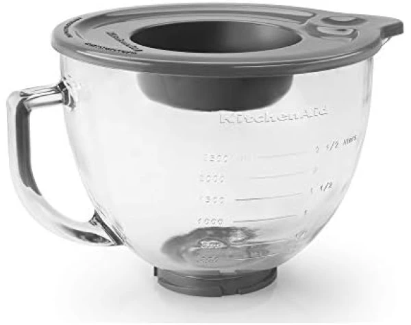 KitchenAid 5-Qt. Tilt-Head Glass Bowl with Measurement Markings & Lid Electric Mixer Replacement Parts: Home & Kitchen