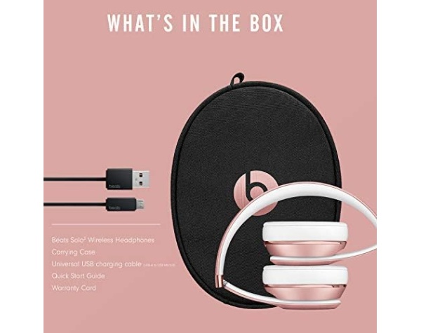 beats Solo3 Wireless On-Ear Headphones - Apple W1 Headphone Chip, Class 1 Bluetooth, 40 Hours of Listening Time, Built-in Microphone - Rose Gold  Electronics - Image 6