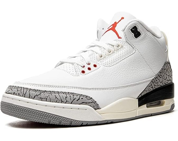 Homage Nike Air Jordan 3 Retro White Cement Reimagined 2023 Black Fire Red-white Basketball Tennis Shoe - Image 4