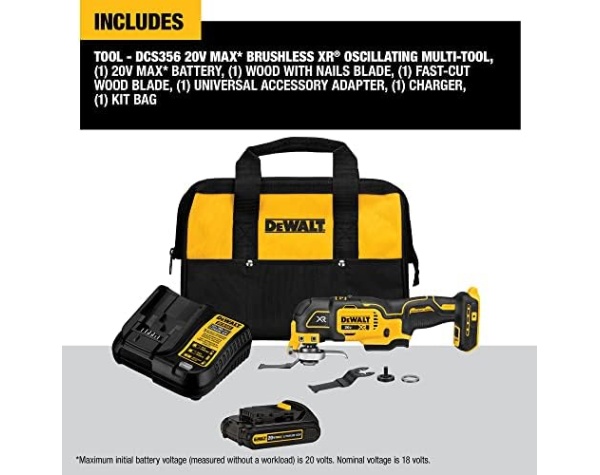 DEWALT 20V MAX XR Oscillating Tool Kit, 3-Speed (DCS356C1)  Everything Else - Image 3