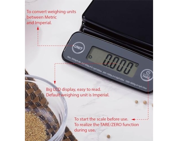 Digital Kitchen Food Scale, 500g/0.01g High Accuracy, Multifunction  Home & Kitchen - Image 3