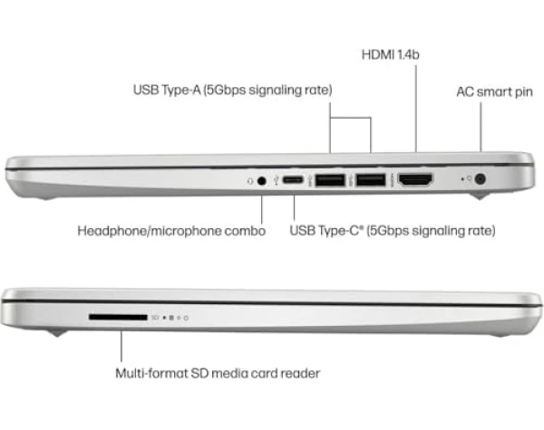 HP-14-DQ0760DX 14” HD Laptop 4-Core Intel Celeron - Image 7